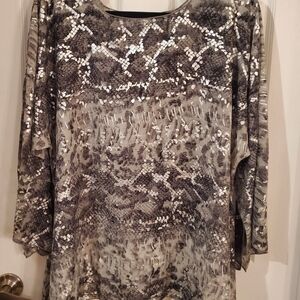 Elegant Women's Snake Print Blouse